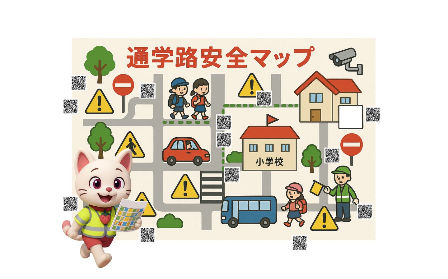 幼稚園・小学校の通学路安全マップ